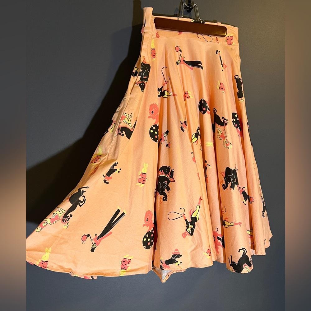 Pinup Couture Doris Skirt in Circus Print
